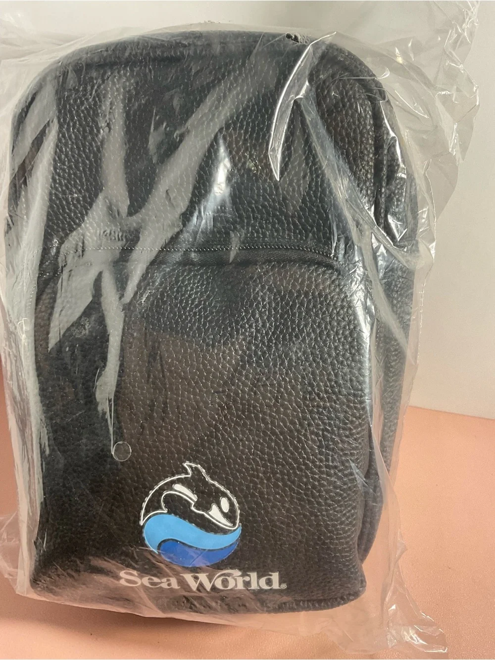 Black Leather-like Sea World Backpack